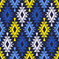 Ethnisches Boho nahtloses Muster. Spitze. Stickerei auf Stoff. Patchwork-Textur. Weberei. Traditionelle Verzierung. Stammesmuster. Volksmotiv. Vektorillustration für Webdesign oder Druck.