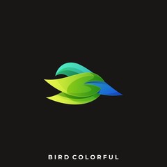 Modern Bird Colorful Illustration Vector Template