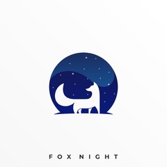 Fox Illustration Vector Template