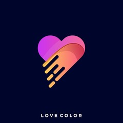 Heart Color Illustration Vector Template