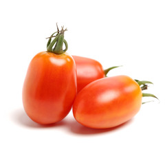 cherry tomatoes on white background 