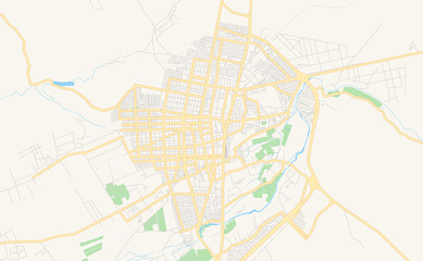 Fototapeta na wymiar Printable street map of Calama, Chile