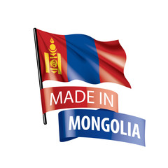 Mongolia flag, vector illustration on a white background