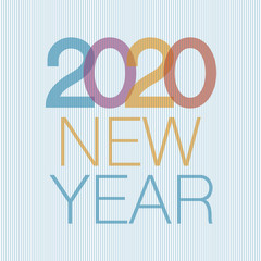 2020 A Happy New Year logo. 2020 A Happy New Year congrats. vector eps