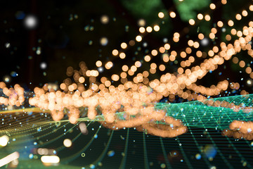 abstract background with lots of light spots