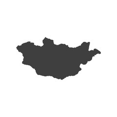 map of Mongolia. Vector illustration