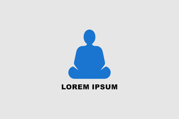 Zen Yoga simple and modern logo vector template