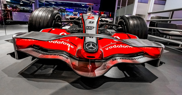Johannesburg, South Africa - October 06, 2011: McLaren Formula One Racing Car on display