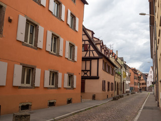 Fototapeta na wymiar Architecture and residential buildings of the old city, Colmar