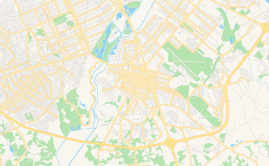 Printable street map of Sao Jose dos Pinhais, Brazil