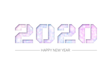 Magic bokeh 2020 new year paper art