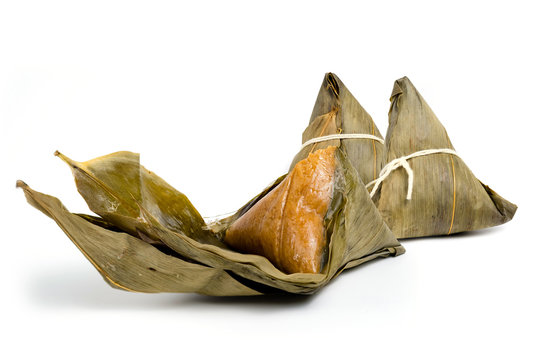 Chinese rice dumpling or Zongzi that made from glutinous rice stuffed with different fillings