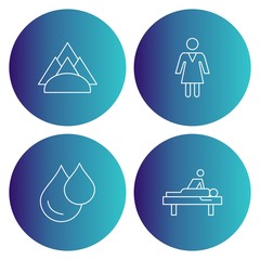 Set Of 4 Universal Icons For Mobile Application and websites