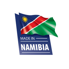 Namibia flag, vector illustration on a white background