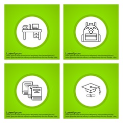  4 Simple Universal Related Color Icons