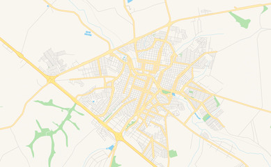 Printable street map of Catanduva, Brazil