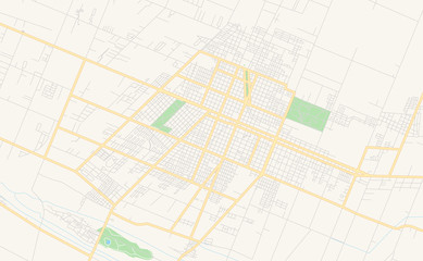 Printable street map of San Rafael, Argentina