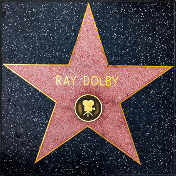 Closeup Of Star On The Hollywood Walk Of Fame For Ray Dolby