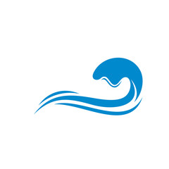 Water Wave logo design vector. Icon Symbol. Template. Illustration