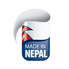 Nepal flag, vector illustration on a white background