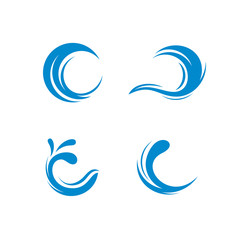 Obraz na płótnie Canvas Water Wave logo design vector. Icon Symbol. Template. Illustration