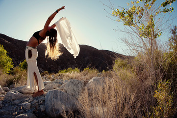 Letting Go Yoga Girl Silhouette
