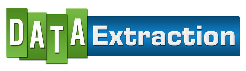 Fototapeta premium Data Extraction Blue Green Stripes Bar 