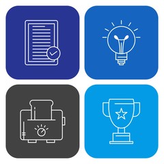 Set Of 4 Universal Icons For Mobile Application and websites