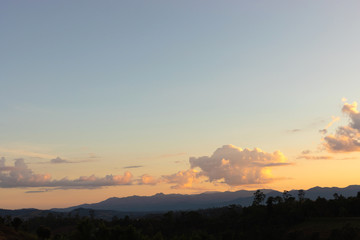 beautiful colorful sunset or sunrise sky for background