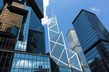 Fototapeta na wymiar The Hong Kong Corporate Buildings