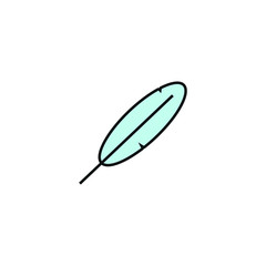 simple shapes bird feather icon vector