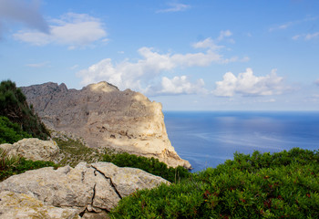 View of Mountains at Mirador Es Colomer with Sea in Background, Mallorca, Spain, 2018 - 302917915