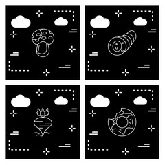 4 Simple Universal Related Color Icons