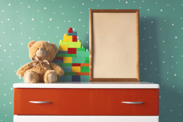 teddy bear with frame