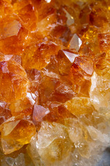 Citrine Rock Crystal Orange Gemstone Close Up