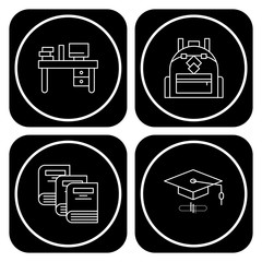  4 Simple Universal Related Color Icons