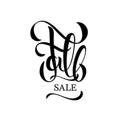 Fall sale handdrawn lettering for store, shop poster, voucher, web, mobile, logo