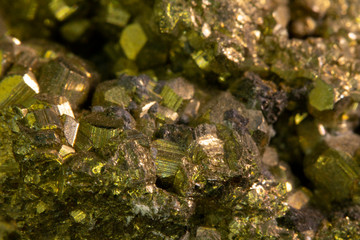 Close Up of Fools Gold Pyrite Rock Crystal 