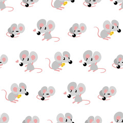 Mouse pattern on white background