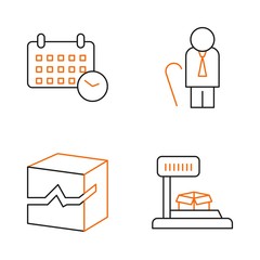 Set Of Universal 4 Icons