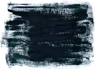 Black paint stains on white background. Dark abstract wallpaper.