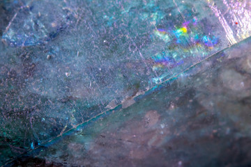 Shiny Abstract Close Up of Blue Rock Crystal Gemstone