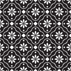 Seamless pattern geometric.Black and white background.Design for background