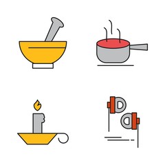  4 Simple Universal Related Color Icons