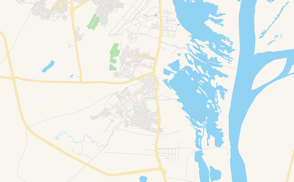Printable street map of Malambo, Colombia