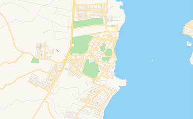 Printable street map of Guaiba, Brazil