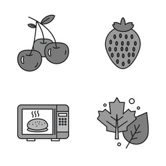 Set Of 4 Universal Icons For Mobile Application and websites