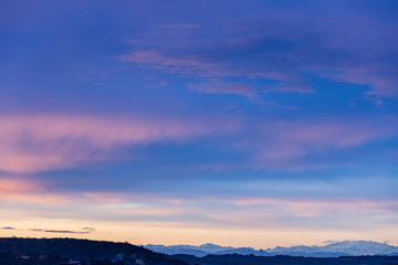 beautiful sunrise in the south of France