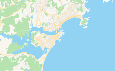 Printable street map of Guarapari, Brazil