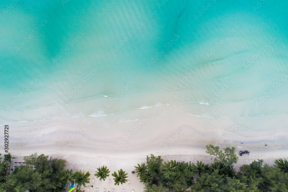 Wall mural aerial view sea beach turquoise water nature landscape